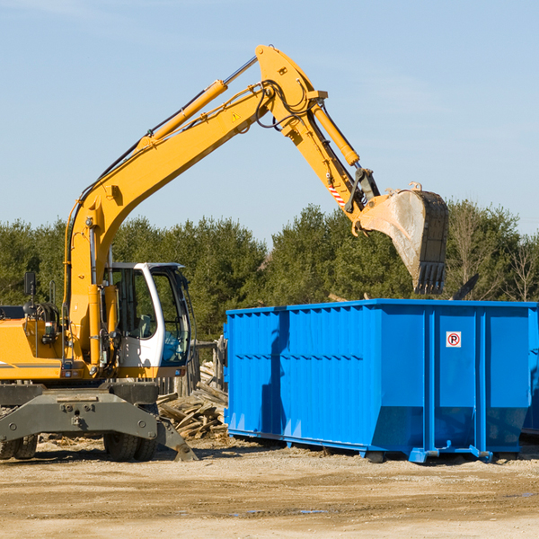 can i choose the location where the residential dumpster will be placed in Roscoe MN